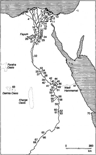 Map 1 Map of Egypt and Nubia showing sites mentioned in the text Small - photo 1