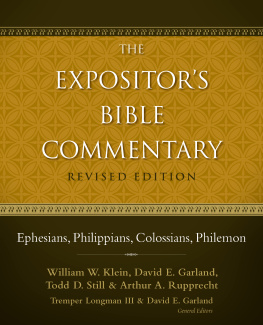 William W. Klein - The expositors Bible commentary. Ephesians, Philippians, Colossians, Philemon