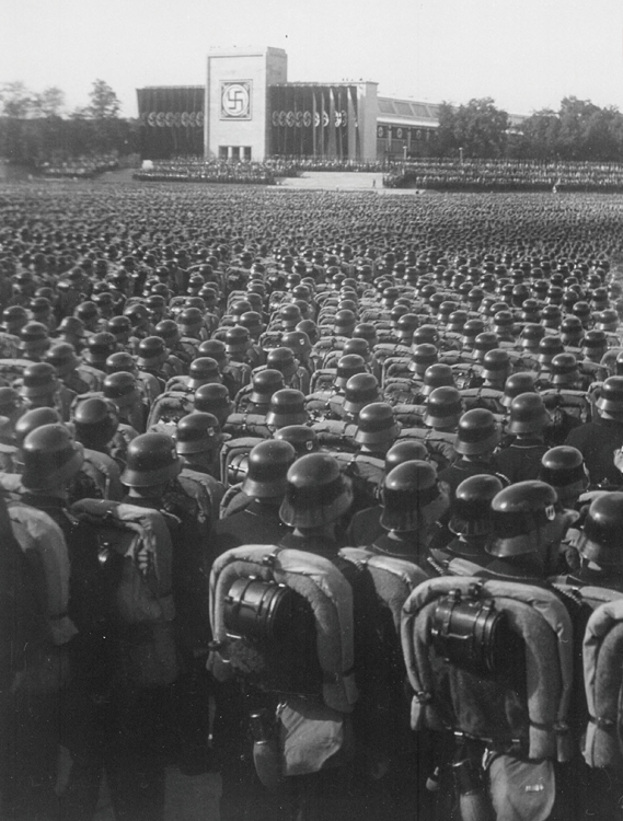 Overview of the mass roll call of SA SS and NSKK troops Nuremberg Nov 9 - photo 2