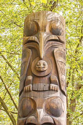 totem pole in Pioneer Square neighborhood entrance to International - photo 6