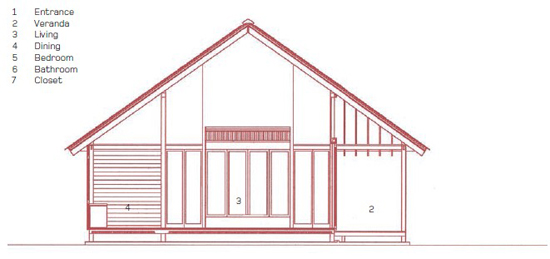 Section drawing First floor plan main pavilion It is an - photo 2