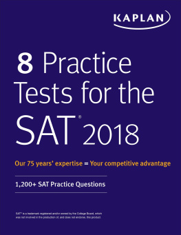 Prep 8 Practice Tests for the SAT 2018