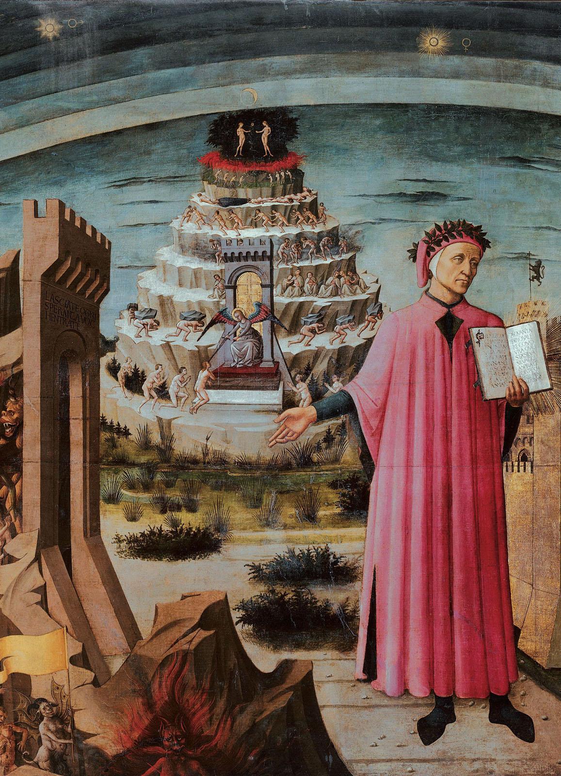 Frontispiece Dante Alighieri in a painting by Domenico di Michelino of 1465 - photo 1