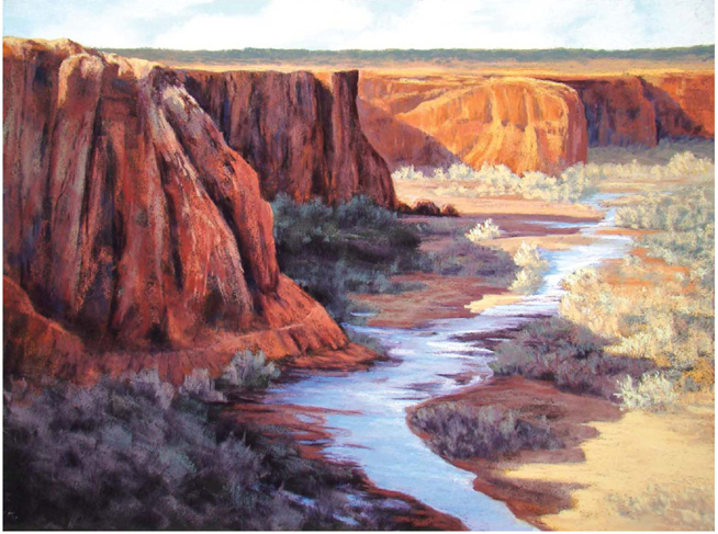 Canyon Shadows - Maggie Price Pastel on Richeson premium pastel surface - 18 24 - photo 3