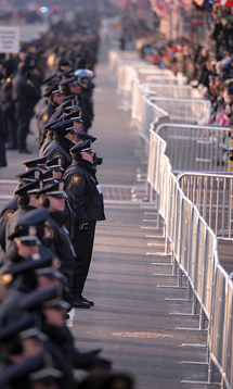 Law enforcement personnel stand guard during President Barack Obamas 2009 - photo 8