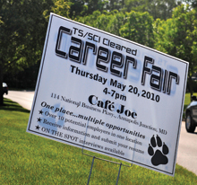 A local caf near the National Security Agency advertises a job fair for people - photo 18