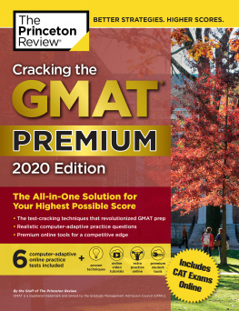 Princeton Review (Firm) - Cracking the GMAT Premium Edition with 6 Computer-Adaptive Practice Tests, 2020