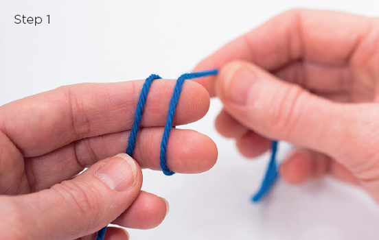 Step 1 Make a circle of yarn around the first two fingers on your left hand - photo 10