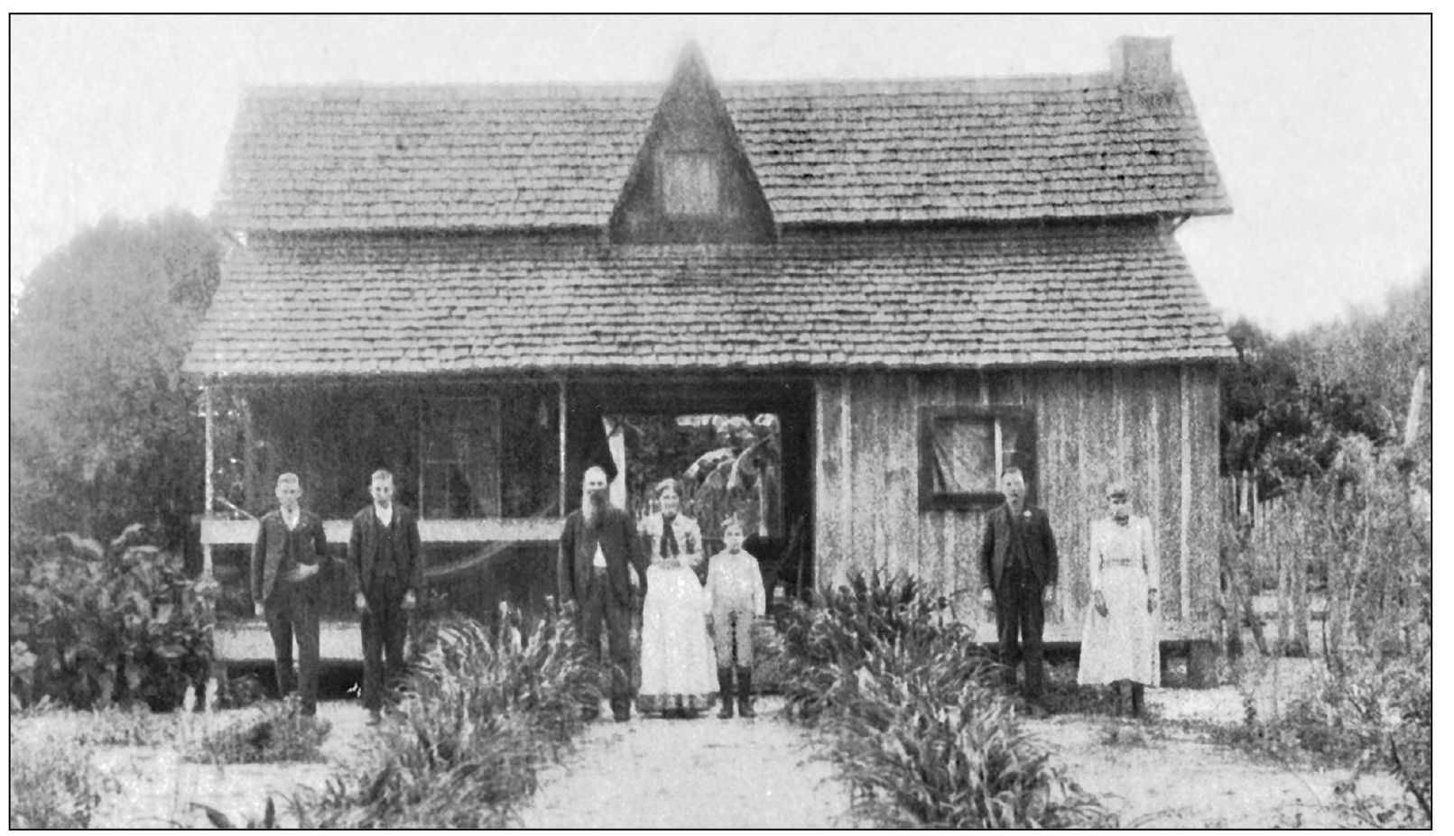 Pictured here is the Steve Clark family in the late 1800s in front of their - photo 6