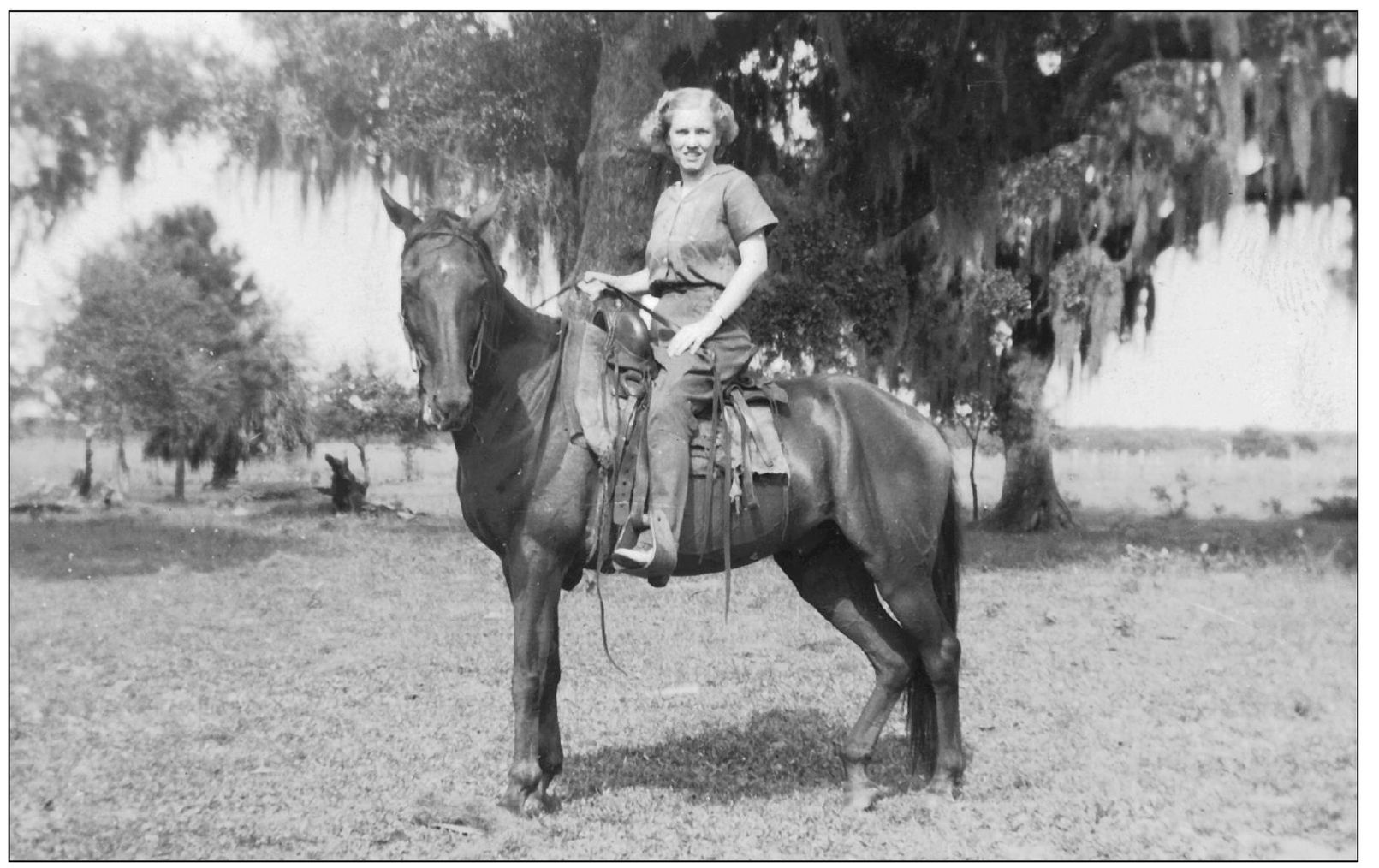 As a teenager Mary Zipprer rides her favorite horse in this 1930s photograph - photo 11