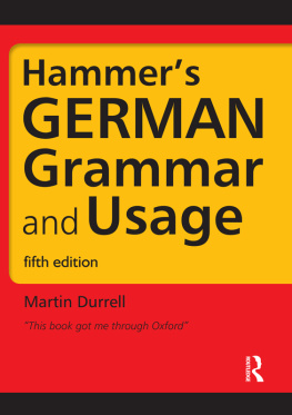 Professor Martin Durrell - Hammers German Grammar and Usage