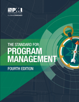 Project Management Institute The Standard for Program Management