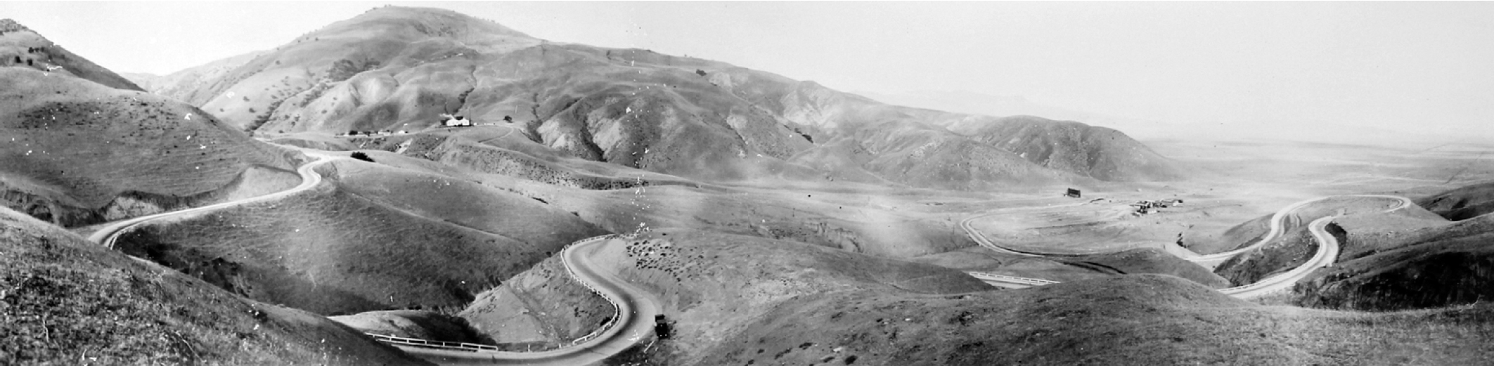 This undated panoramic shot shows the Grapevine area of the Ridge Route From - photo 3