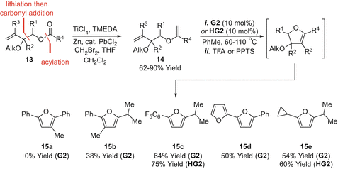 Scheme 8 RCMelimination approach to 25-disubstituted furans The approach - photo 8