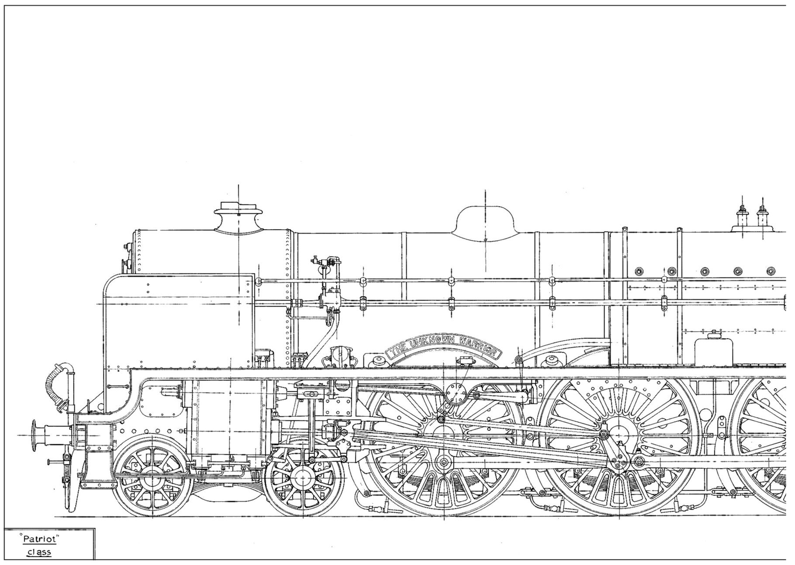 A detailed engineering drawing of proposed new build locomotive No 5551 THE - photo 2