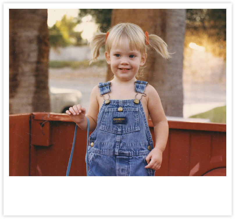 Three years old wearing my favorite overalls in the back of my dads truck I - photo 3