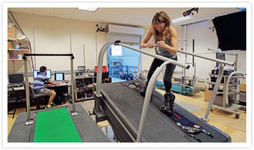 Testing out my new snowboard feet in a lab in Colorado Im always trying to up - photo 21