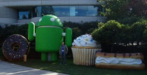 The Android Mascot Next to his Cupcake Donut and Eclair Markers Photo by - photo 4