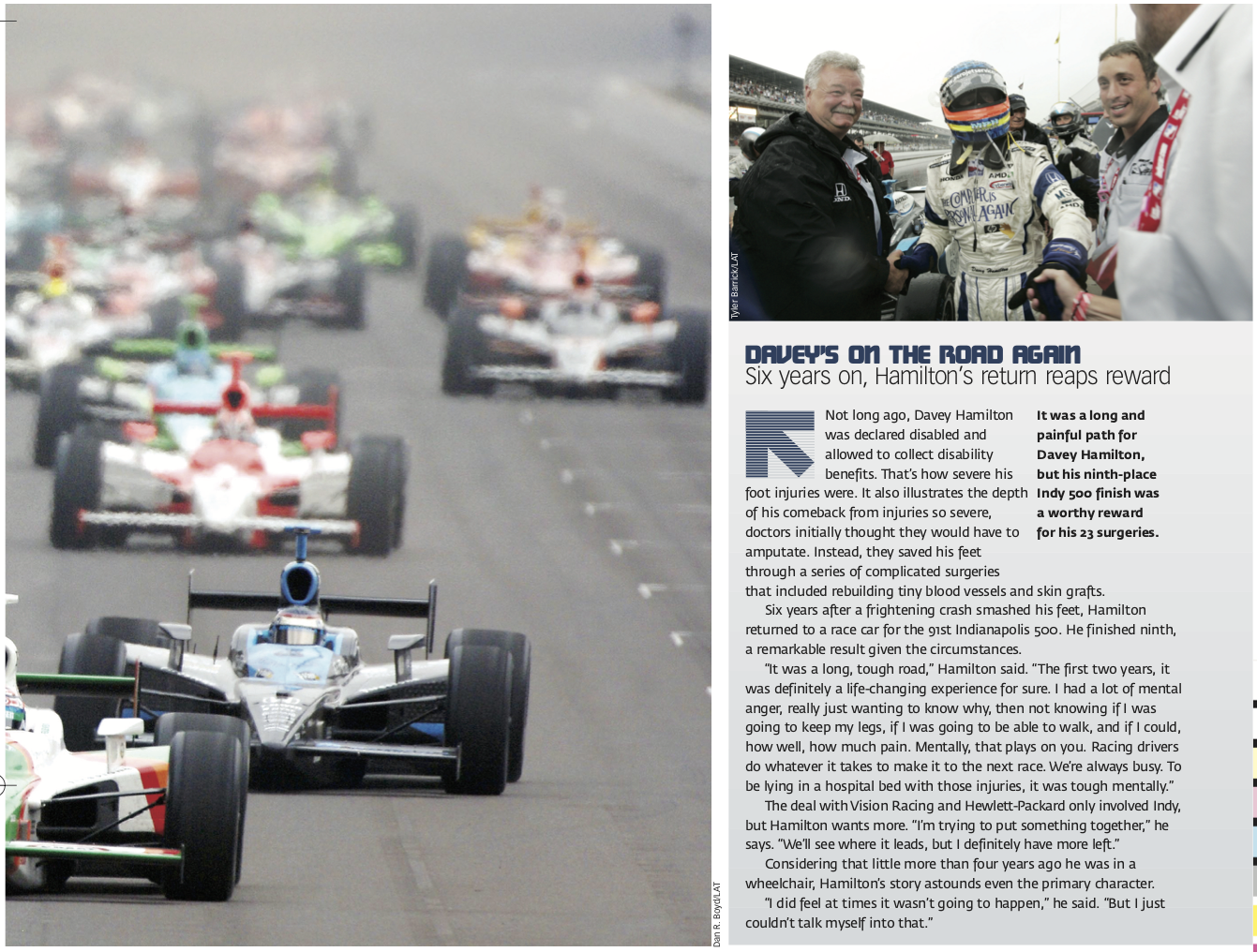 Figure P-1 Racer Magazine 2007 Indianapolis 500 article reprinted from RACER - photo 1