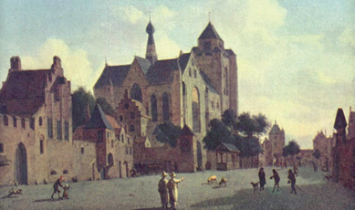 Fig 4 Jan van der Heyden The Church at Veere 17th century oil on canvas - photo 4