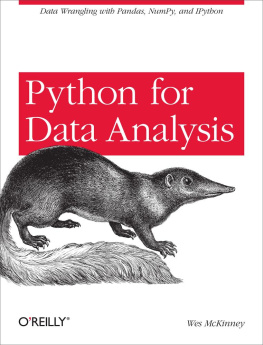 Wes McKinney Python for Data Analysis