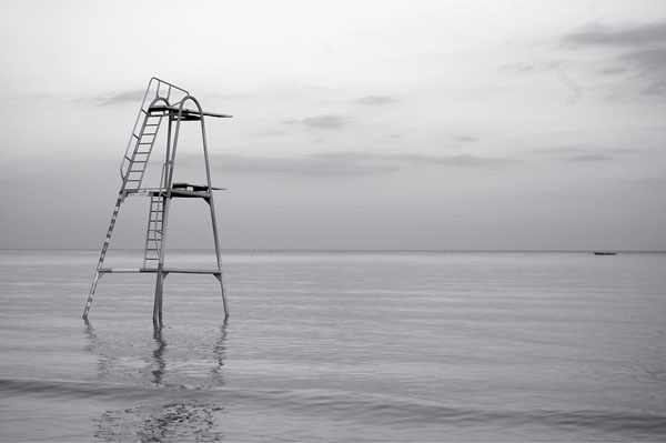 This diving tower sits about 15 metres from the shoreline but this depends on - photo 3