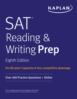 Kaplan Test Prep SAT Reading & Writing Prep