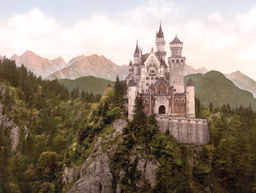 The beautiful and imposing Neuschwanstein Castle in the Ammergau Alps Germany - photo 2