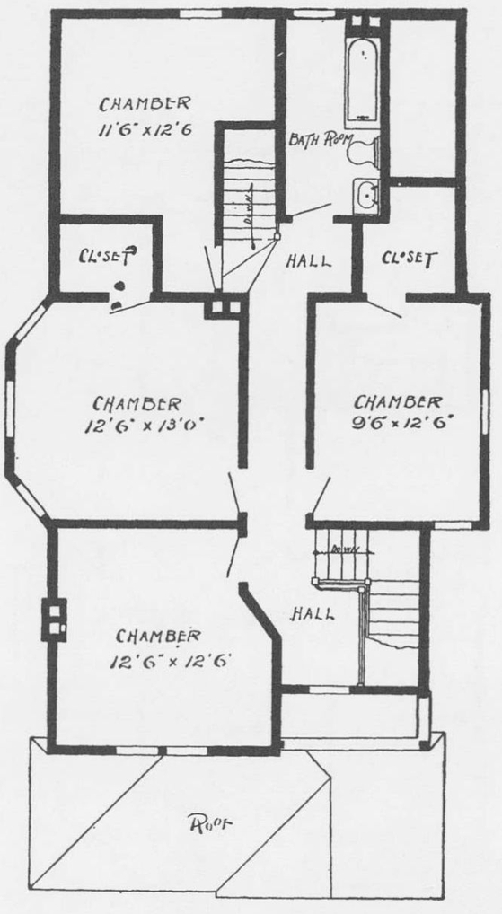 SECOND FLOOR PLAN Size width 28 feet length 45 feet exclusive of porch - photo 7