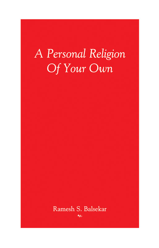 A Personal Religion of Your Own - image 1