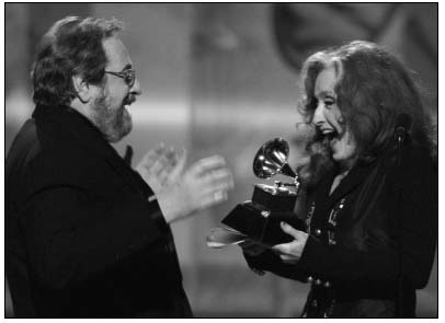 Receiving the Grammy for Genius Loves Company from Bonnie Raitt 2003 Courtesy - photo 3