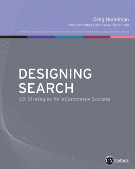 Greg Nudelman Designing Search: UX Strategies for ECommerce Success