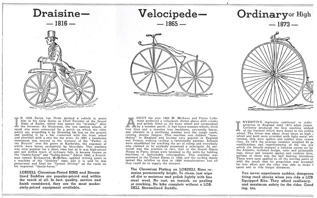 This timeline shows the early development of the modern bicycle from the - photo 4