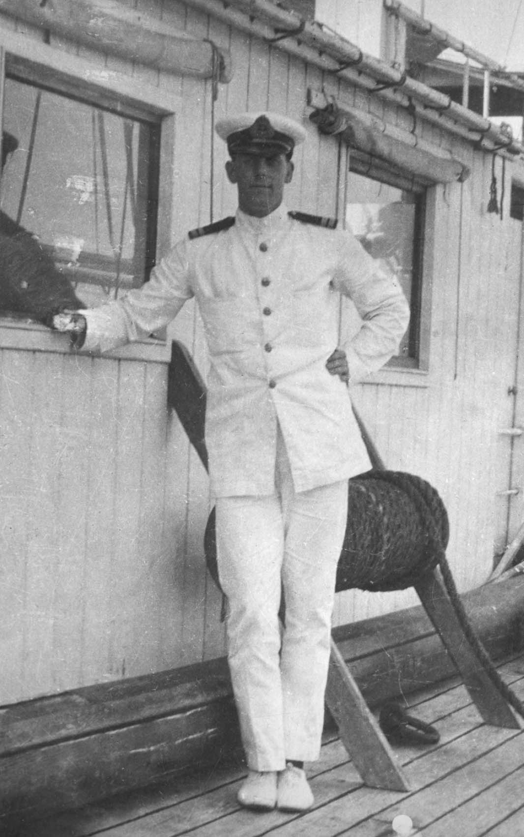 Dr Oscar Parkes in his Mediterranean outfit during his service in the Navy at - photo 5