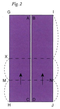 Step 2 Fold at GH and IJ so that edges AC and BD meet at the center line EF - photo 15