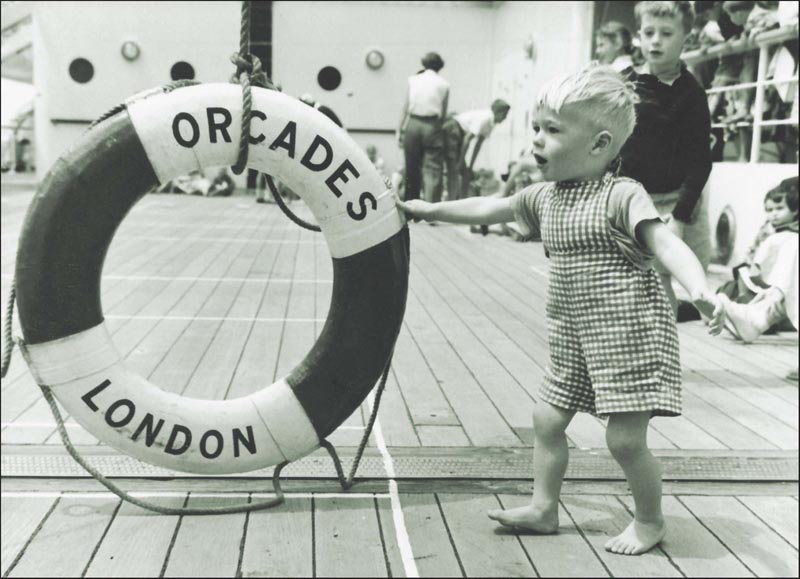 A young boy plays out on deck on POs Orcades during a 1950s voyage The onset - photo 8