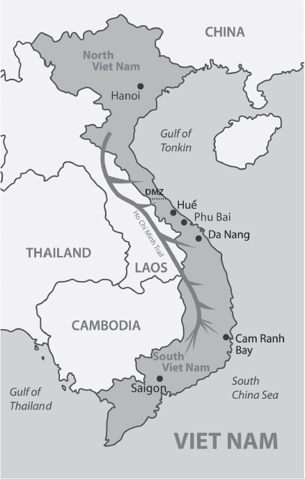 Map of Vietnam and the surrounding countries with Ho Chi Minh Trail Map - photo 3