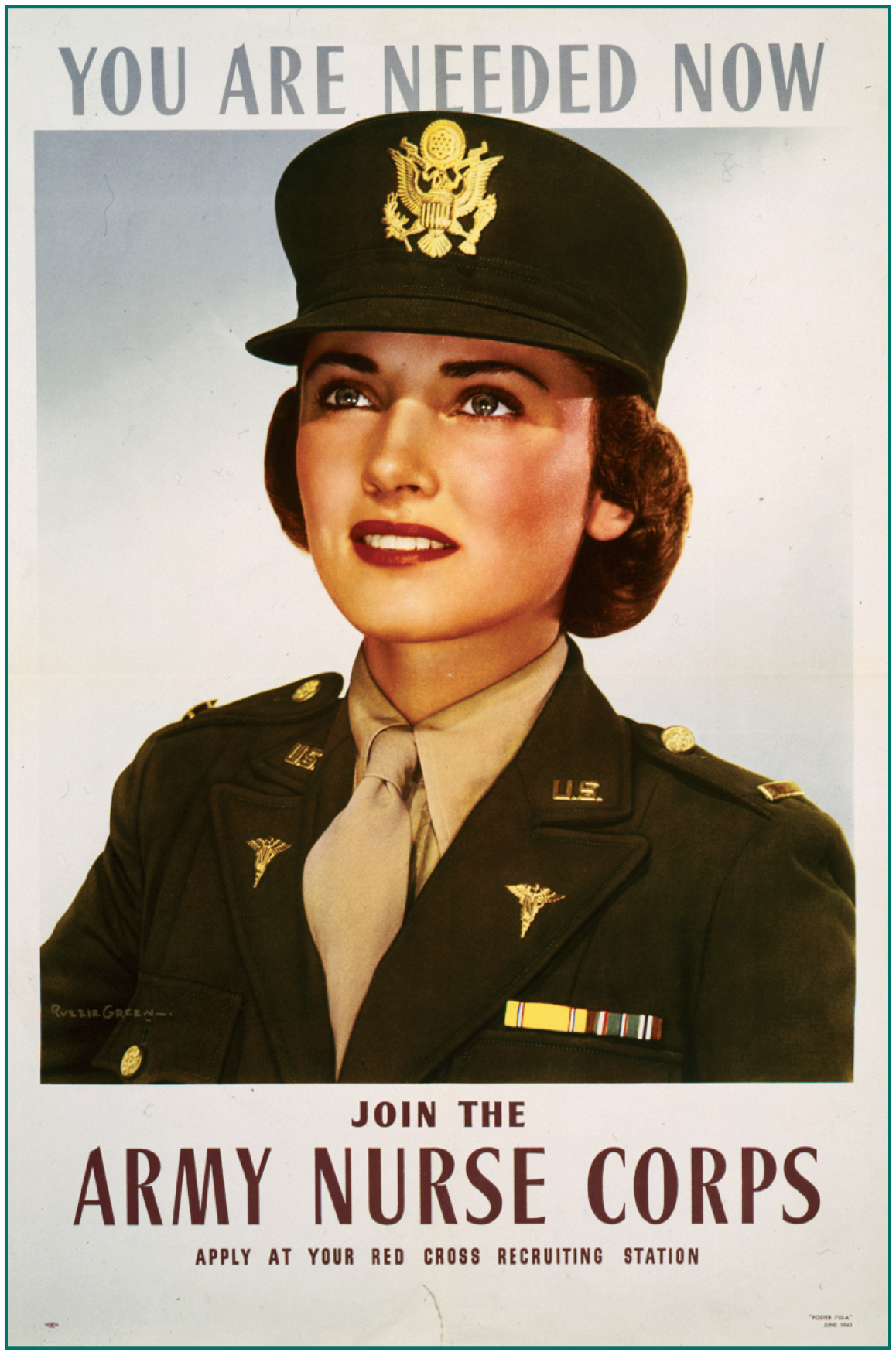 A 1943 poster asks American women to enlist in the US Army Nurse Corps during - photo 4