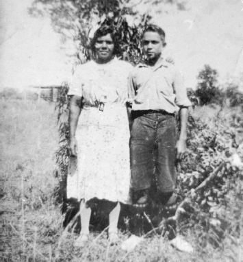 Grace Waters and son Barney Waters then thirteen at Nindigully AIATSIS - photo 1