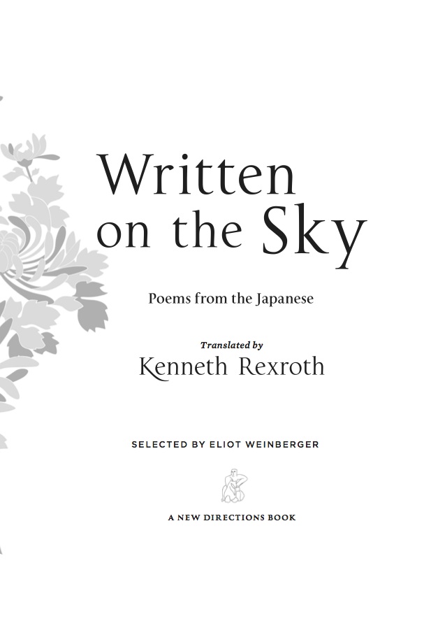 Written on the sky poems from the Japanese - image 1