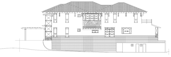side elevation of the main two-story house Furniture artist-turned-home - photo 6