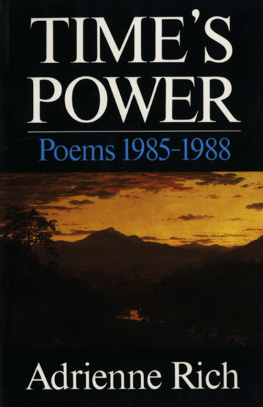 Rich - Times power: poems 1985-88