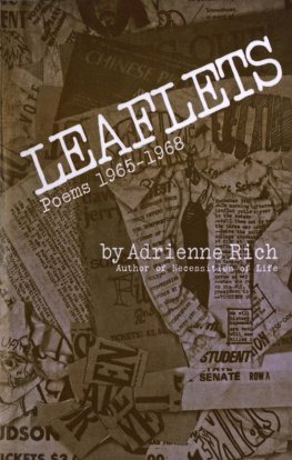 Rich Leaflets: poems, 1965-1968