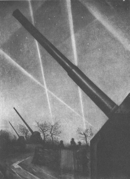 A heavy anti-aircraft battery about to open fire painting by C W Nevinson - photo 26