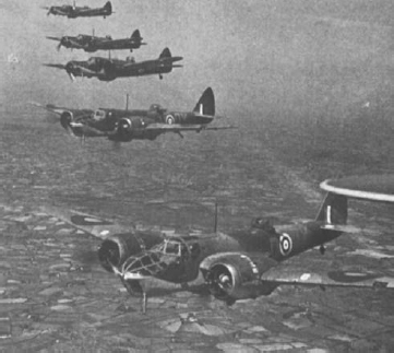 Bristol Blenheim IVs in stepped-up echelon a light bomber converted to day and - photo 22