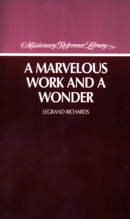 Richards - A Marvelous Work and a Wonder