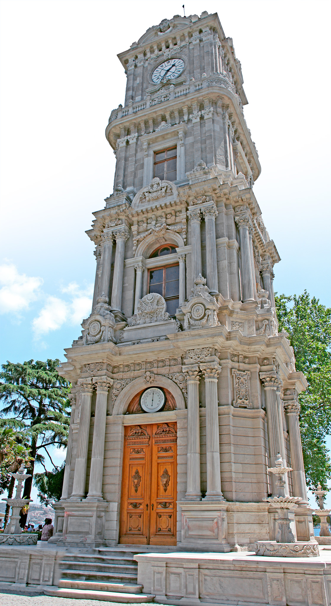 Dolmabahe Palaces 19th-century clock tower stands on a square along the - photo 5