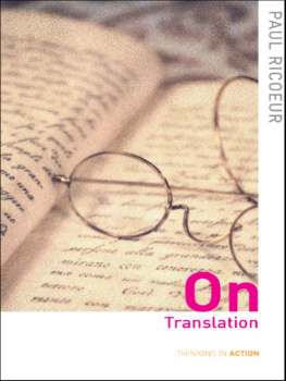 Ricoeur Paul On Translation