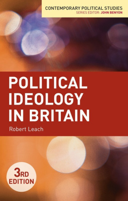 Robert Leach - Political Ideology in Britain