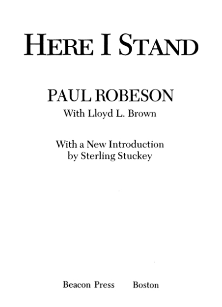 TO ESLANDA GOODE ROBESON Distinguished writer and anthropologist Thanks for - photo 3